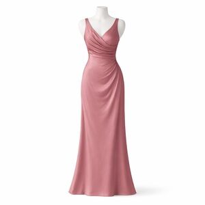 Size 14 Sorella Vita Women’s Dusty Rose Satin Bridesmaid Wedding Guest Dress